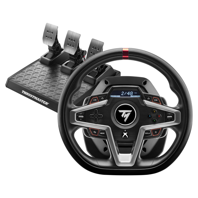 Thrustmaster 4460182 peliohjain Musta USB Ohjauspyörä + polkimet Analoginen Digitaalinen PC, Xbox One, Xbox One S, Xbox One X,