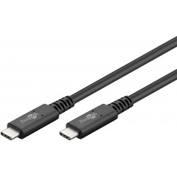 Goobay 60200 USB-kaapeli 1 m USB4 Gen 3x2 USB C Musta