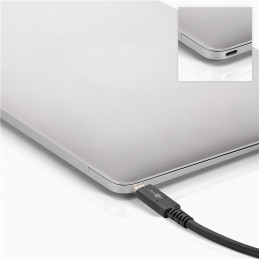 Goobay 60200 USB-kaapeli 1 m USB4 Gen 3x2 USB C Musta