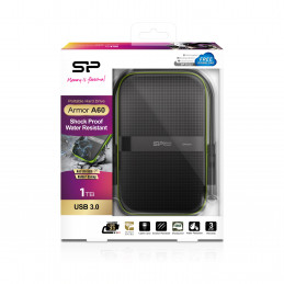 Silicon Power Armor A60 ulkoinen kovalevy 1000 GB Musta