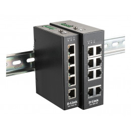 D-Link DIS-100E-8W verkkokytkin Hallitsematon L2 Fast Ethernet (10 100) Musta