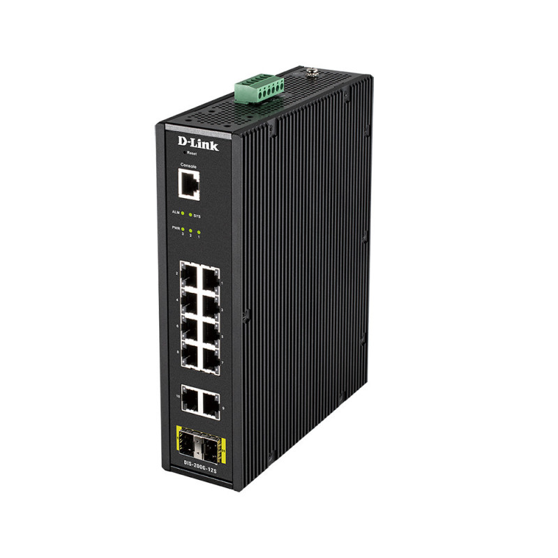 D-Link DIS-200G-12S verkkokytkin Hallittu L2 Gigabit Ethernet (10 100 1000) Musta