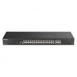 D-Link DGS-2000-28 verkkokytkin Hallittu L2 L3 Gigabit Ethernet (10 100 1000) 1U Musta