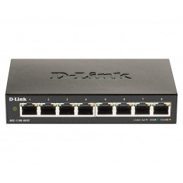 D-Link DGS-1100-08V2 verkkokytkin Hallittu L2 Gigabit Ethernet (10 100 1000) Musta