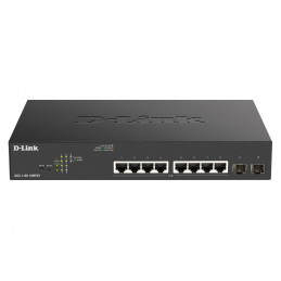 D-Link DGS-1100-10MPV2 verkkokytkin Hallittu L2 Gigabit Ethernet (10 100 1000) Power over Ethernet -tuki 1U Musta
