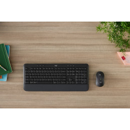 Logitech Signature MK650 Combo For Business näppäimistö Sisältää hiiren RF Wireless + Bluetooth QWERTY Tanska, Suomi,