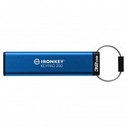 Kingston Technology IronKey Keypad 200 USB-muisti 32 GB USB A-tyyppi 3.2 Gen 1 (3.1 Gen 1) Sininen