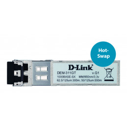 D-Link DEM-311GT lähetin-vastaanotinmoduuli Valokuitu 1000 Mbit s SFP 850 nm