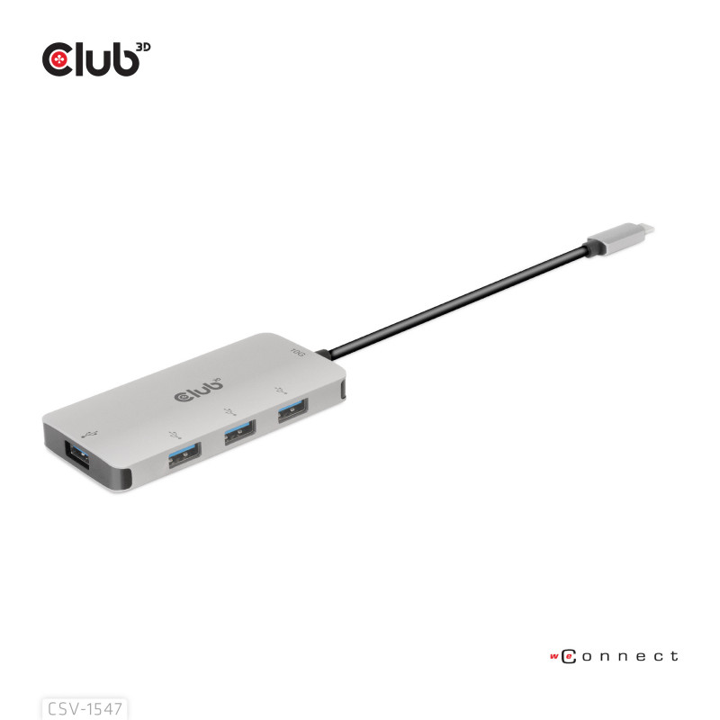 CLUB3D CSV-1547 keskitin USB 3.2 Gen 2 (3.1 Gen 2) Type-C