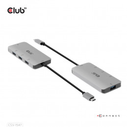 CLUB3D CSV-1547 keskitin USB 3.2 Gen 2 (3.1 Gen 2) Type-C