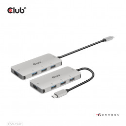 CLUB3D CSV-1547 keskitin USB 3.2 Gen 2 (3.1 Gen 2) Type-C