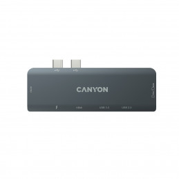 Canyon DS-5 USB 2.0 Type-C Harmaa