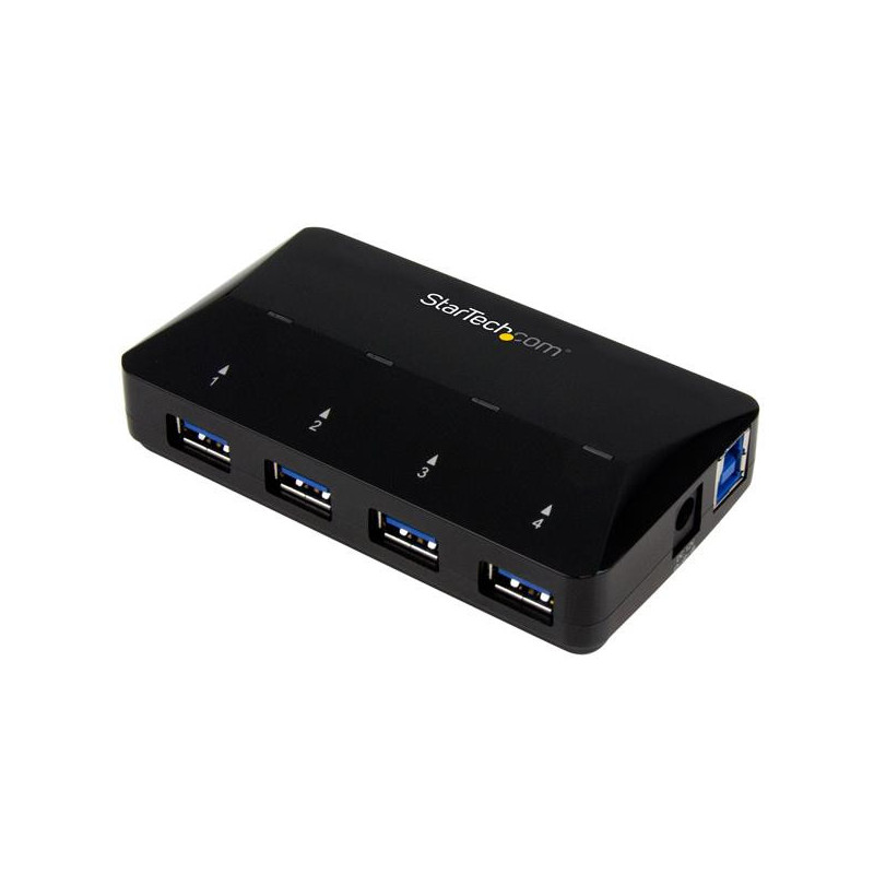 StarTech.com ST53004U1C keskitin USB 3.2 Gen 1 (3.1 Gen 1) Type-B 5000 Mbit s Musta