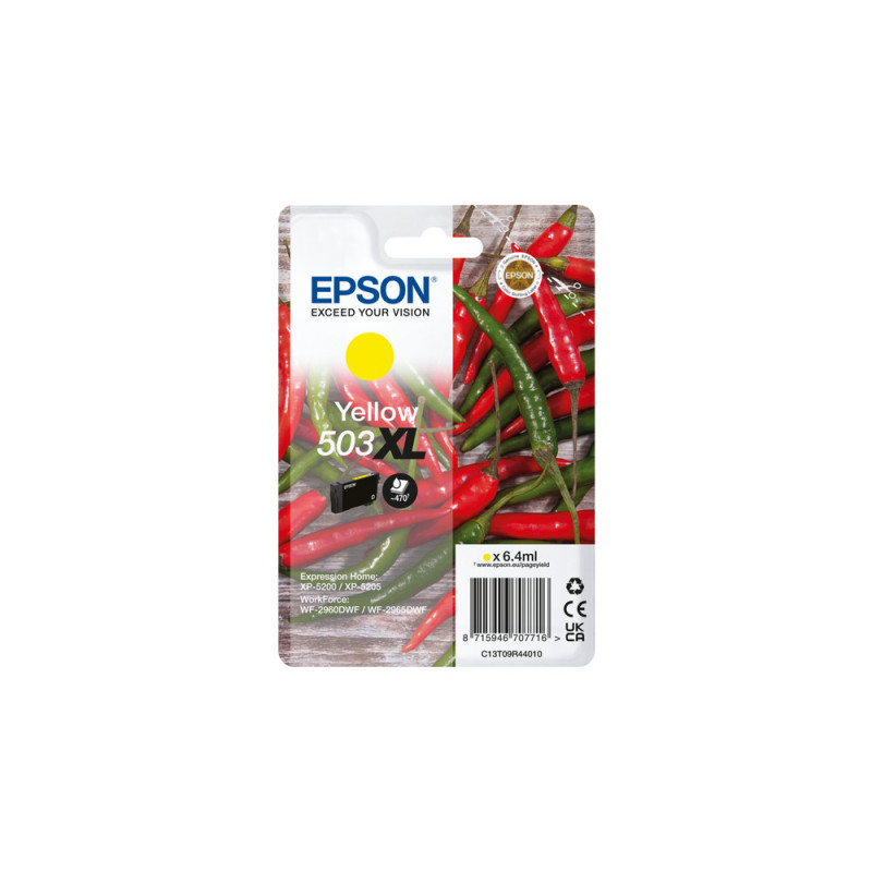 Epson 503XL mustekasetti 1 kpl Alkuperäinen Korkea (XL) värintuotto Keltainen