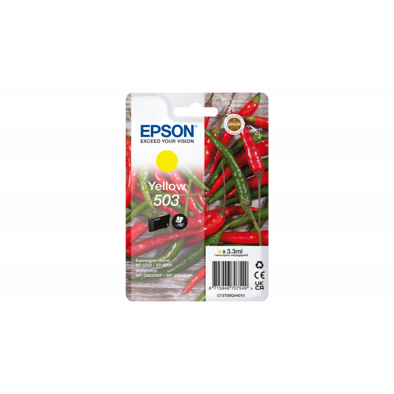Epson 503 mustekasetti 1 kpl Alkuperäinen Perusvärintuotto Keltainen
