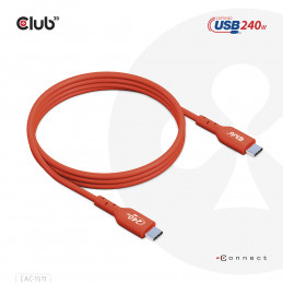 CLUB3D USB2 Type-C Bi-Directional USB-IF Certified Cable Data 480Mb, PD 240W(48V 5A) EPR M M 1m   3.23 ft