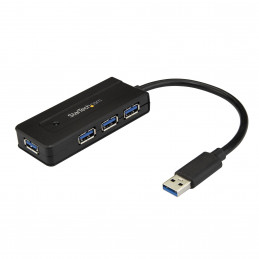 StarTech.com ST4300MINI keskitin USB 3.2 Gen 1 (3.1 Gen 1) Type-A 5000 Mbit s Musta