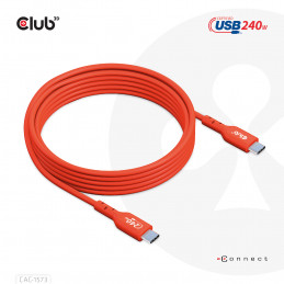 CLUB3D CAC-1573 USB-kaapeli 2 m USB4 Gen 2x2 USB C Punainen