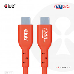 CLUB3D CAC-1573 USB-kaapeli 2 m USB4 Gen 2x2 USB C Punainen