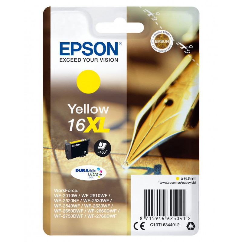 Epson Pen and crossword Yksittäispakkaus, keltainen 16XL DURABrite Ultra -muste