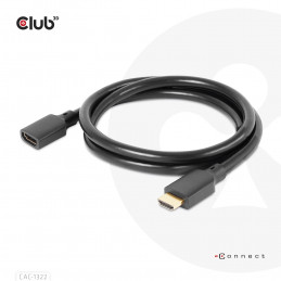 CLUB3D Ultra High Speed HDMI Extension Cable 4K120Hz 8K60Hz 48Gbps M F 1 m   3.28 ft 30AWG