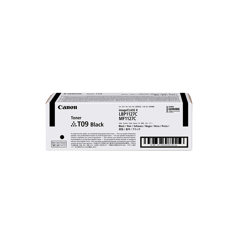Canon TONER T09 BK värikasetti 1 kpl Alkuperäinen Musta