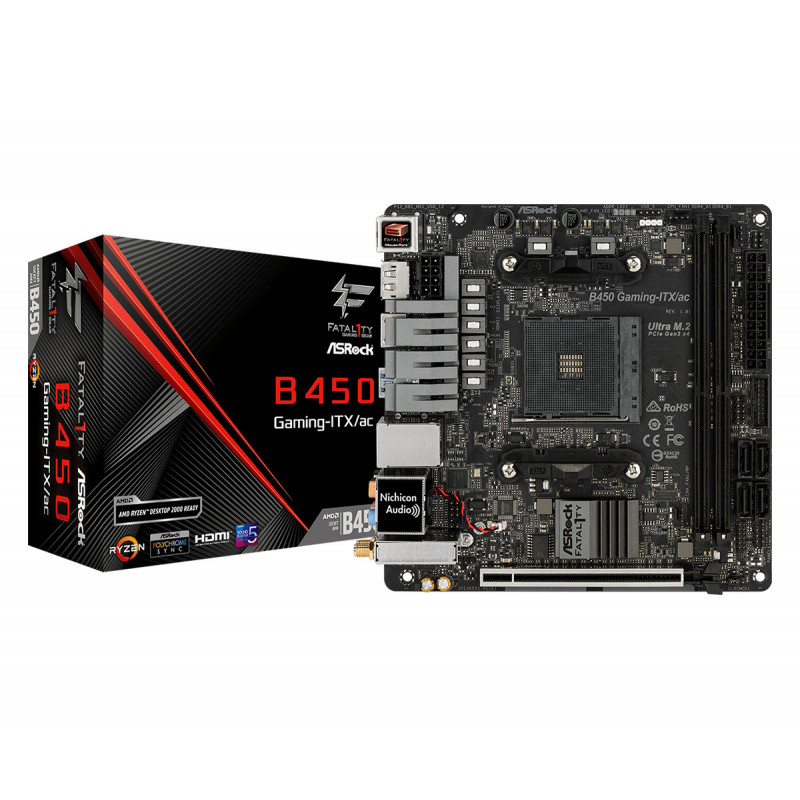 Asrock Fatal1ty B450 Gaming-ITX ac AMD B450 Kanta AM4 Mini ITX