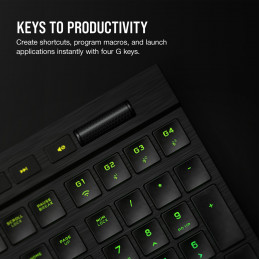 Corsair K100 AIR näppäimistö USB + RF Wireless + Bluetooth QWERTY Pohjoismainen Musta