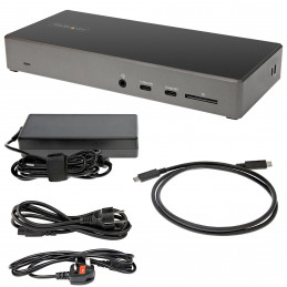StarTech.com DK31C2DHSPDUE kannettavien tietokoneiden telakka ja porttitoistin Langallinen USB 3.2 Gen 2 (3.1 Gen 2) Type-C