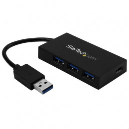 StarTech.com HB30A3A1CSFS keskitin USB 3.2 Gen 1 (3.1 Gen 1) Type-A 5000 Mbit s Musta