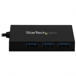 StarTech.com HB30A3A1CSFS keskitin USB 3.2 Gen 1 (3.1 Gen 1) Type-A 5000 Mbit s Musta