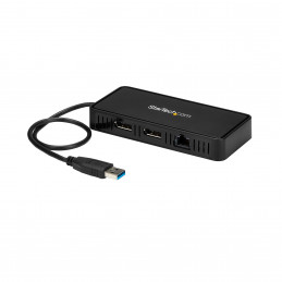 StarTech.com USBA2DPGB kannettavien tietokoneiden telakka ja porttitoistin Langallinen USB 3.2 Gen 1 (3.1 Gen 1) Type-A Musta