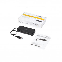 StarTech.com USBA2DPGB kannettavien tietokoneiden telakka ja porttitoistin Langallinen USB 3.2 Gen 1 (3.1 Gen 1) Type-A Musta