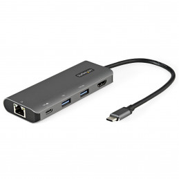 StarTech.com DKT31CHPDL kannettavien tietokoneiden telakka ja porttitoistin Langallinen USB 3.2 Gen 2 (3.1 Gen 2) Type-C Musta,