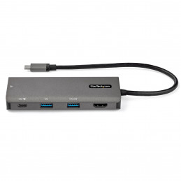 StarTech.com DKT31CHPDL kannettavien tietokoneiden telakka ja porttitoistin Langallinen USB 3.2 Gen 2 (3.1 Gen 2) Type-C Musta,