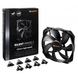 be quiet! SilentWings 3 PWM Tietokonekotelo Tuuletin 12 cm Musta