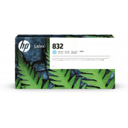 HP 832 1-liter Light Cyan Latex Ink Cartridge