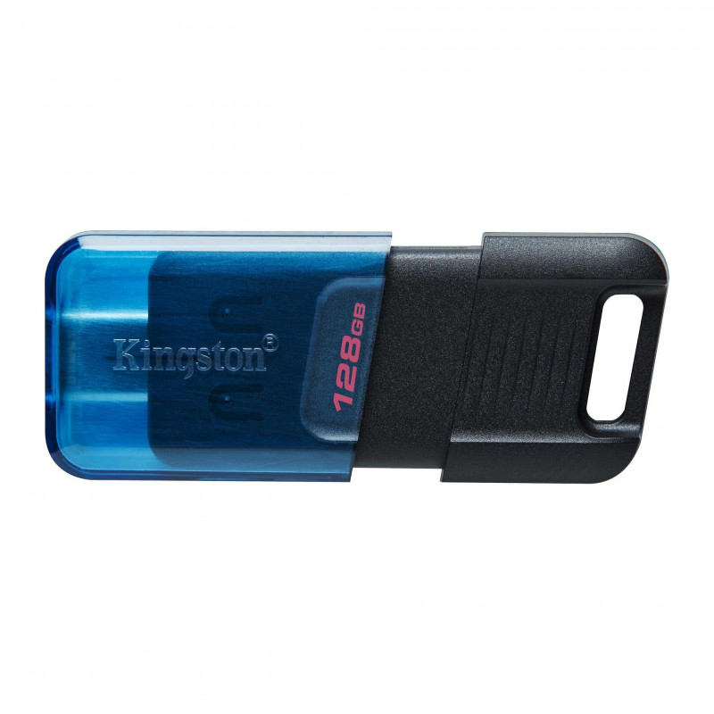 Kingston Technology DataTraveler 80 USB-muisti 128 GB USB Type-C 3.2 Gen 1 (3.1 Gen 1) Musta, Sininen
