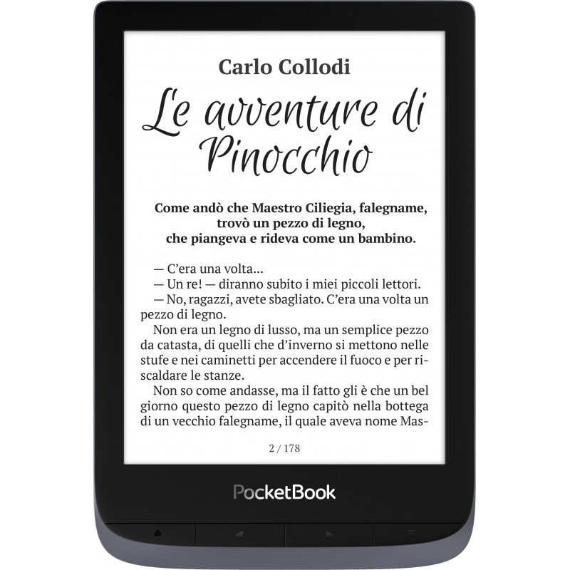 PocketBook Touch HD 3 e-kirjan lukulaite Kosketusnäyttö 16 GB Wi-Fi Musta, Harmaa
