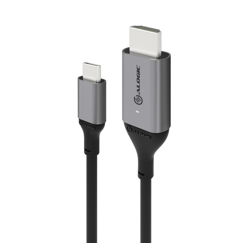 ALOGIC ULCHD02-SGR videokaapeli-adapteri 2 m HDMI-tyyppi A (vakio) USB Type-C Musta, Harmaa