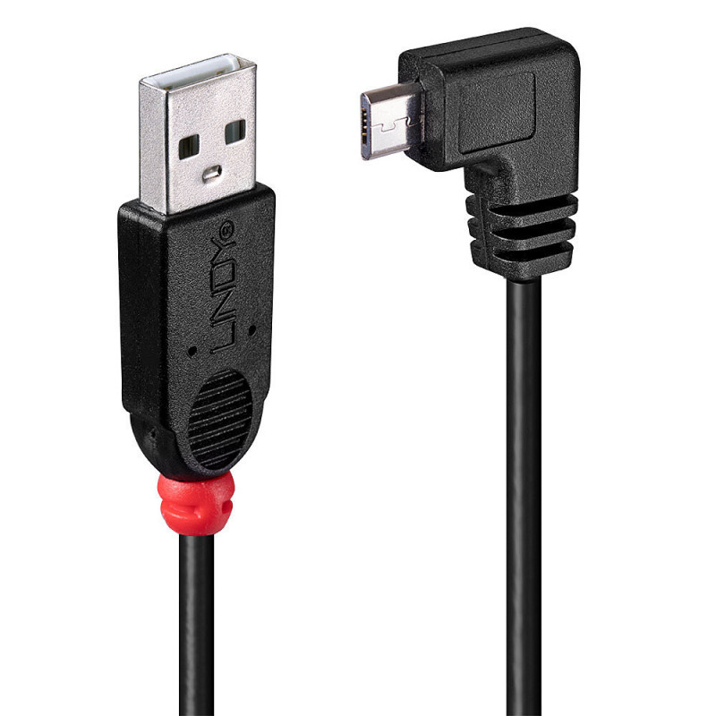 Lindy 31976 USB-kaapeli 1 m USB 2.0 USB A Micro-USB B Musta