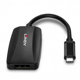Lindy 43337 videokaapeli-adapteri 0,13 m USB Type-C DisplayPort Musta