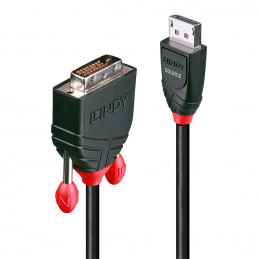 Lindy 41493 videokaapeli-adapteri 5 m DVI-D DisplayPort Musta