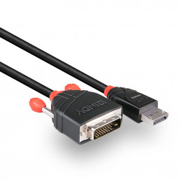 Lindy 41491 videokaapeli-adapteri 2 m DisplayPort HDMI Musta