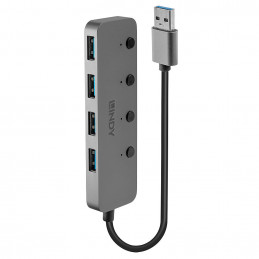 Lindy 43309 keskitin USB 3.2 Gen 1 (3.1 Gen 1) Type-A 5 Mbit s Harmaa