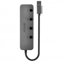 Lindy 43309 keskitin USB 3.2 Gen 1 (3.1 Gen 1) Type-A 5 Mbit s Harmaa