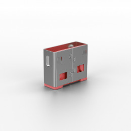 Lindy 40460 portin lukitsin USB A-tyyppi Vaaleanpunainen Akryylinitriilibutadieenistyreeni (ABS) 10 kpl