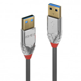 Lindy 36627 USB-kaapeli 2 m USB 3.2 Gen 1 (3.1 Gen 1) USB A Harmaa