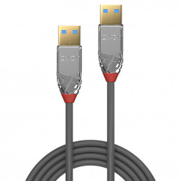 Lindy 36627 USB-kaapeli 2 m USB 3.2 Gen 1 (3.1 Gen 1) USB A Harmaa