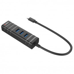 Lindy 43249 keskitin USB 3.2 Gen 1 (3.1 Gen 1) Type-C 5000 Mbit s Musta